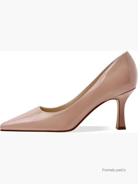 Closed Toe Pointed Toe Kitten Heel Wedding Pump Shoes Prom Work Office Pumps main image 1